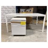 2PC DESK AND FILING CABINET