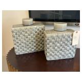2PC DECORATIVE CANISTERS