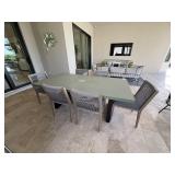 7PC OUTDOOR DINING TABLE & CHAIRS