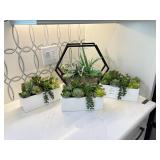 4PC FAUX GREENERY