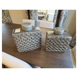 2PC DECORATIVE CANISTERS