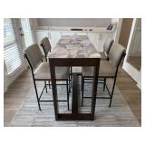 5PC COUNTER TABLE AND CHAIRS