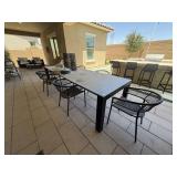 9PC OUTDOOR TABLE & CHAIRS