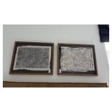 2PC FRAMED WALL ART