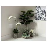 4PC FAUX GREENERY