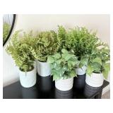 6PC FAUX GREENERY