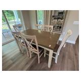 6PC DINING TABLE & CHAIRS