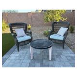 3PC OUTDOOR TABLE & CHAIRS