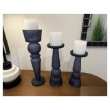 3PC CANDLE HOLDERS