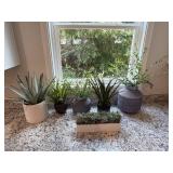 7PC FAUX GREENERY