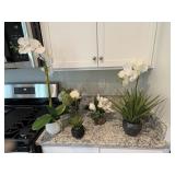 7PC FAUX FLORALS & FAUX GREENERY