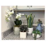 5PC FAUX GREENERY