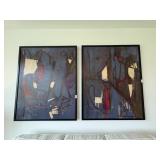 2PC LARGE FRAMED CANVAS
