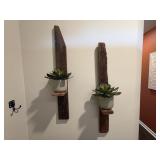 2PC WOOD WALL ART
