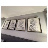 4PC FRAMED PRINTS