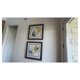 4PC ASSORTED FRAMED PRINTS