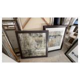 2PC ASSORTED FRAMED PRINTS