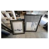 2PC ASSORTED FRAMED PRINTS