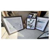 4PC ASSORTED FRAMED PRINTS