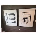 2PC LARGE FRAMED CANVASES