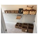 ASSORTED CLOSET STORAGE ITEMS