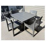 5PC PATIO TABLE & CHAIRS