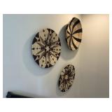 3PC RATTAN WALL ART