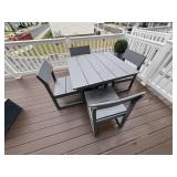 5PC OUTDOOR TABLE & CHAIRS