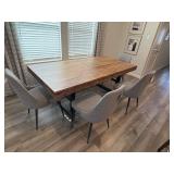 6PC DINING TABLE & CHAIRS