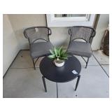 3PC OUTDOOR SIDE CHAIRS W/TABLE