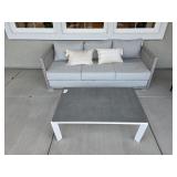 2PC OUTDOOR SOFA & COFFEE TABLE