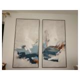 2PC LARGE FRAMED CANVESES