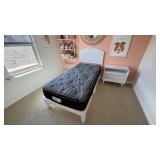 3PC TWIN HEADBOARD, MATTRESS & FRAME