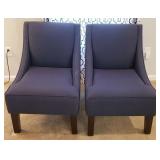 NAVY BLUE PARSONS CHAIR X2