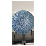 BLUE PALTE DÉCOR AND STAND 28"