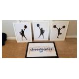 CHEER WALL ART 4PC