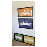 TRANSPORTATION WALL ART 4PC