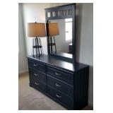 ASHLEY FURNITURE DRESSER W/ MIRROR & NIGHTSTAND
