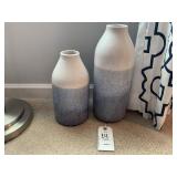 LIGHT BLUE VASES- 2PC