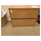 WOODEN FILE CABINET- NO KEY