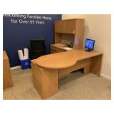 OFFICE DESK W/HUTCH & DRAWERS