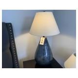 BLUE GLASS LAMPS- 31.5"H
