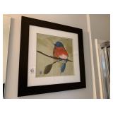 SQUARE FRAMED BIRD PRINT- 26.75"