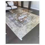 CREAM & GRAY AREA RUG 127" X 97"