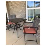 HIGHTOP PATIO TABLE W/ 2 HIGHTOP CHAIRS, TABLE