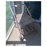 DECO SAVAVIEH WOOD DRINK CART 35"L X 25W" X 35"H