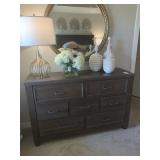 DISTRESSED VAUGHAN-BASSETT WOOD CHEST OF DRAWERS