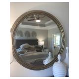 ROUND GOLD FRAMED MIRROR 40"DIA