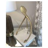 DECO GOLD WISHBONE ON STAND 19"H X 10"W X 11"L