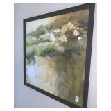 GOLD & GREEN PRINT LANDSCAPE 43" X 43"